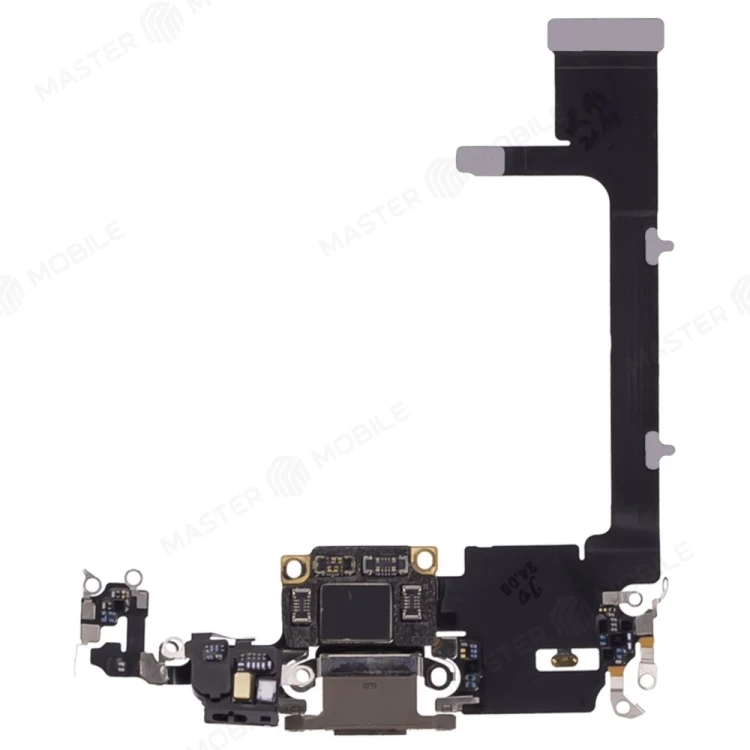 Шлейф для Apple iPhone 11 Pro с комп. + разъем зарядки + микрофон (золотистый) (ORIG100)