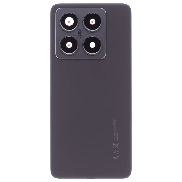 Задняя крышка для Xiaomi 14T Pro (MZB0HH9RU) (черный) (в сборе со стеклом камеры) (ORIG100)
