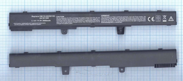 Аккумуляторная батарея для ноутбука Asus X441CA X551CA (A31N1319, A41N1308) 14.8V 2600mAh OEM черная
