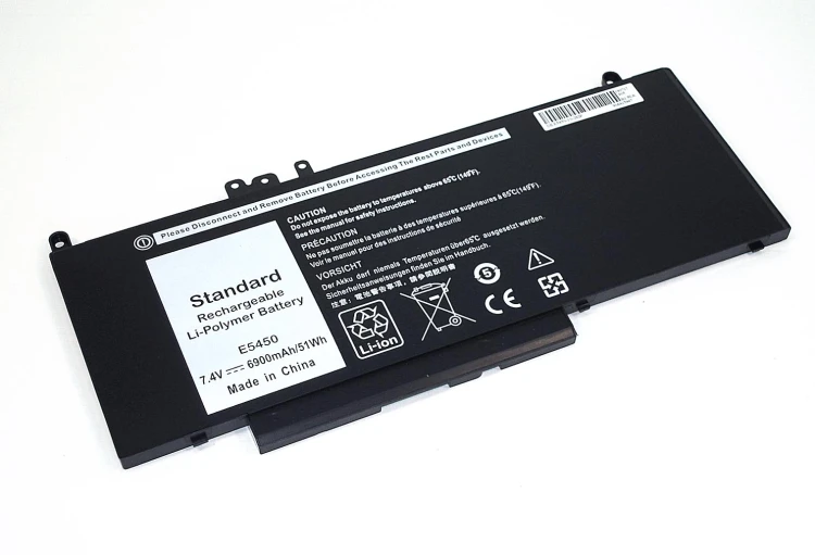 Аккумуляторная батарея для ноутбука Dell Latitude E5450 (G5M10) 51Wh 7.4V черная OEM