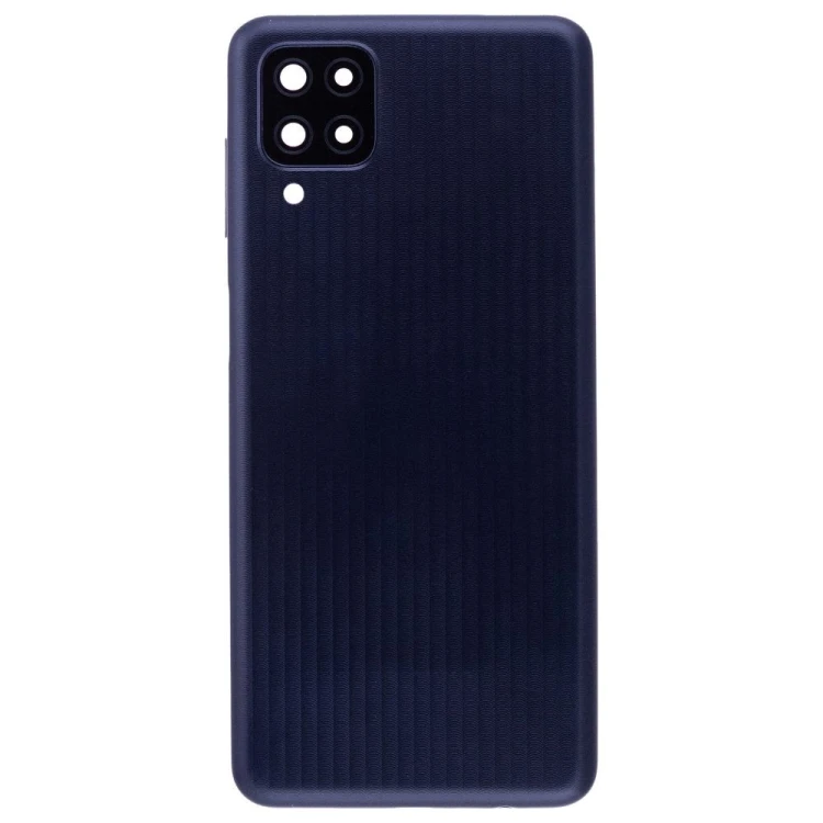 Задняя крышка для Samsung M127 Galaxy M12 (черный) (в сборе со стеклом камеры)