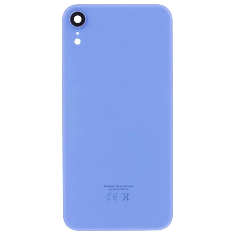 Задняя крышка для Apple iPhone Xr (синий) (в сборе со стеклом камеры) (Premium)