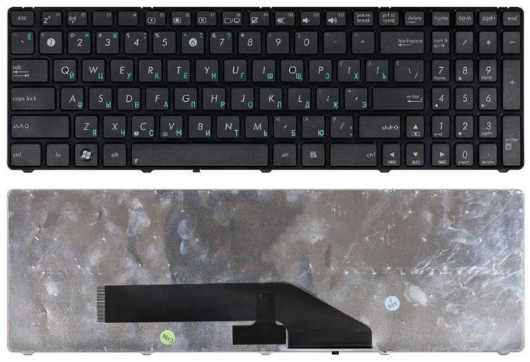 Клавиатура для ноутбука Asus K50 K60 K70 черная с рамкой
