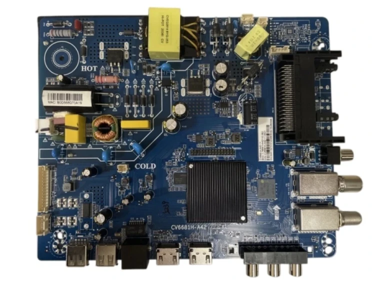 Плата CV6681H-A42, для телевизора Hartens HTY-43FHD06B-S2 без Wi-Fi