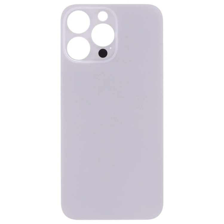 Задняя крышка для Apple iPhone 14 Pro Max (белый) (с широким отверстием) (Premium)