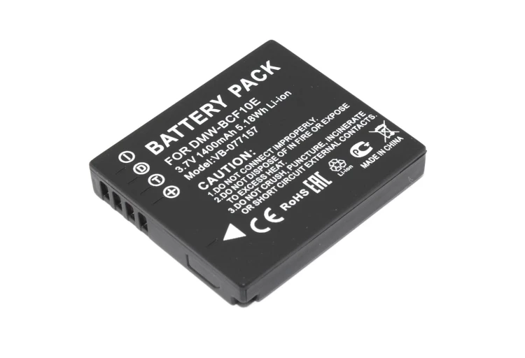 Аккумуляторная батарея для фотоаппарата Panasonic Lumix DMC-F (DMW-BCF10E) 3.7V 1400mAh Li-ion