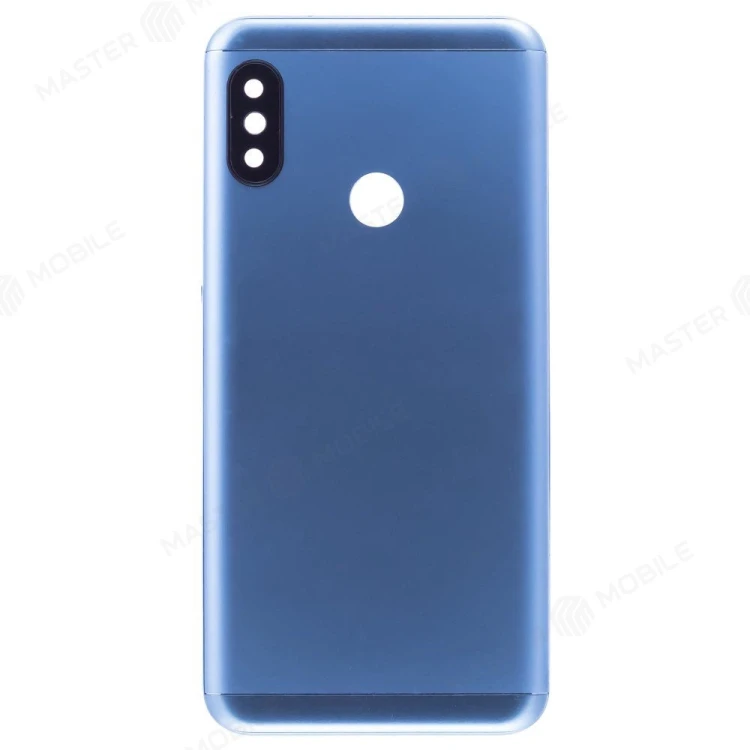 Задняя крышка для Xiaomi Mi A2 Lite (M1805D1SG) / Redmi 6 Pro (голубой) (в сборе со стеклом камеры)