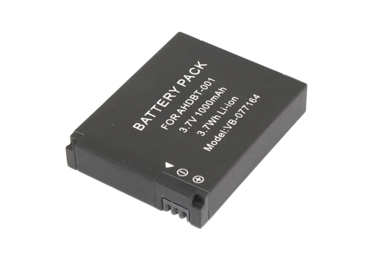 Аккумуляторная батарея для видеокамеры GoPro HD HERO, HERO2  (AHDBT-001) 3.7V 1000mAh Li-ion