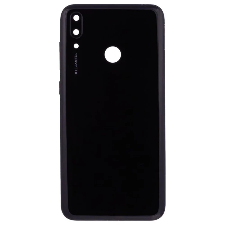 Задняя крышка для Huawei Y7 2019 (DUB-LX1) (черный) (в сборе со стеклом камеры)