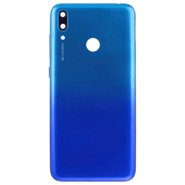 Задняя крышка для Huawei Y7 2019 (DUB-LX1) (синий) (в сборе со стеклом камеры)