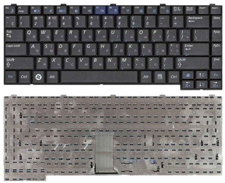 Клавиатура для ноутбука Samsung R510 R560 R60 R70 P510 P560 черная
