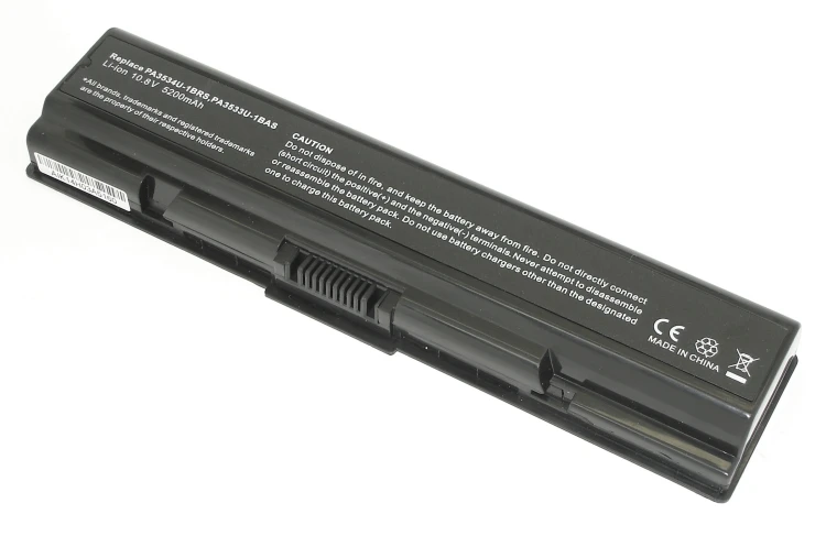 Аккумуляторная батарея для ноутбука Toshiba A200 A215 A300 L300 L500 (PA3534U-1BRS) 52Wh OEM черная