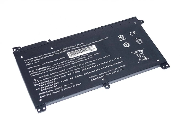 Аккумуляторная батарея для ноутбука HP Pavilion x360 (BI03-3S1P) 11.55V 3400mAh OEM черная