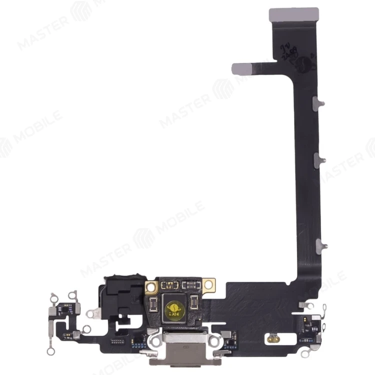 Шлейф для Apple iPhone 11 Pro Max с комп. + разъем зарядки + микрофон (золотистый) (ORIG100)