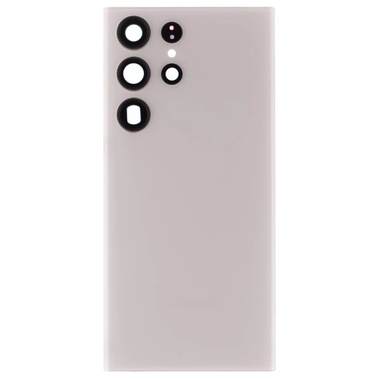 Задняя крышка для Samsung S918 Galaxy S23 Ultra (белый) (в сборе со стеклом камеры) (ORIG100)