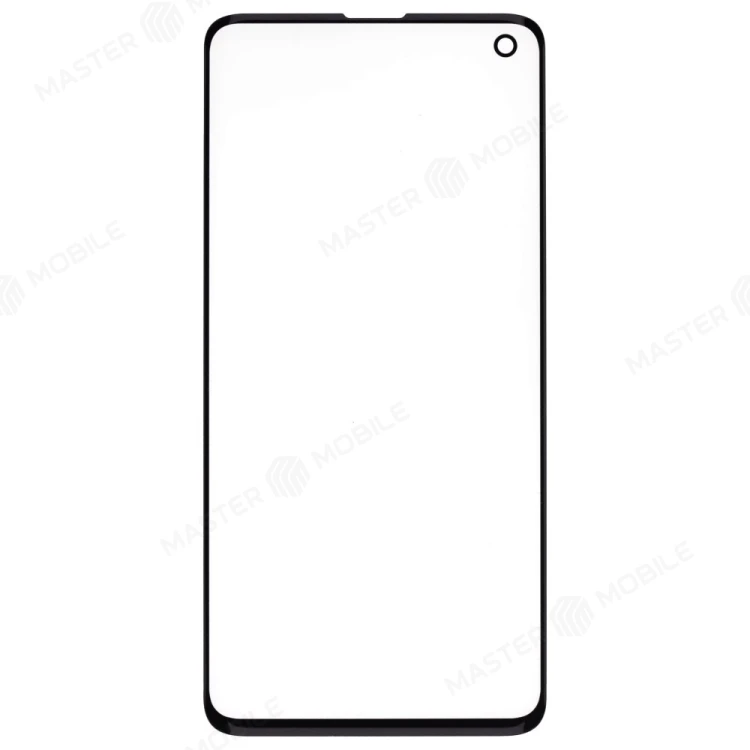 Стекло модуля для Samsung G973 Galaxy S10 + OCA (черный)