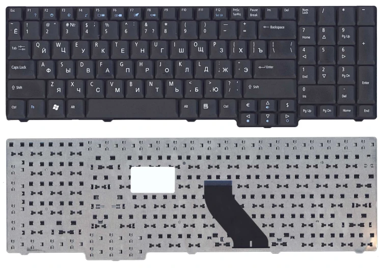 Клавиатура для ноутбука Acer Aspire 5335 5735 6530G 6930G черная матовая