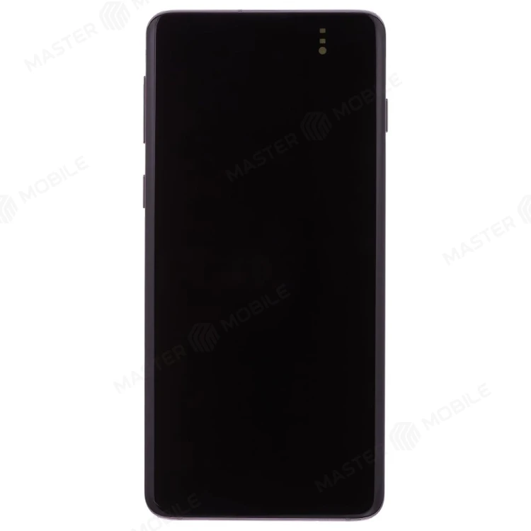 Дисплей для Samsung G973 Galaxy S10 + тачскрин (черный) (в рамке) (ORIG100) (возможен дефект ЛКП)