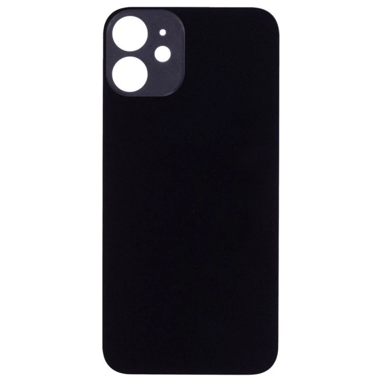 Задняя крышка для Apple iPhone 12 mini (черный) (с широким отверстием) (Premium)