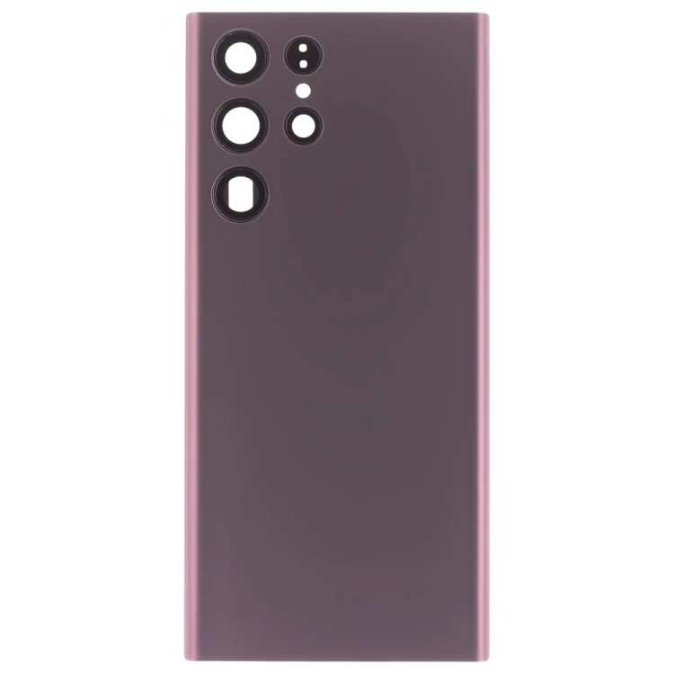 Задняя крышка для Samsung S908 Galaxy S22 Ultra (бордовый) (в сборе со стеклом камеры)