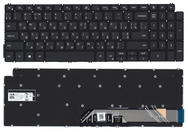 Клавиатура для ноутбука Dell Inspiron 5584 черная