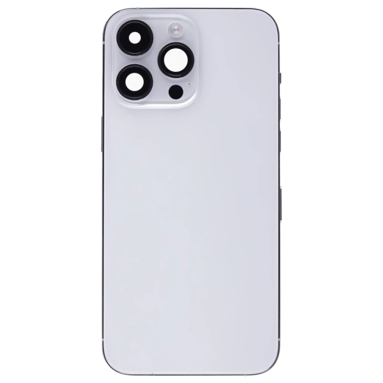 Корпус для Apple iPhone 14 Pro Max (серебристый) (в сборе) (ORIG100) (Снятый) (возможен дефект ЛКП)