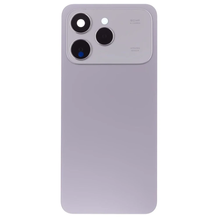 Задняя крышка для Tecno Spark 40 (KM5) (серый) (в сборе со стеклом камеры)