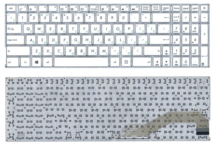 Клавиатура для ноутбука Asus X540 X540L X540LA X540CA X540SA белая