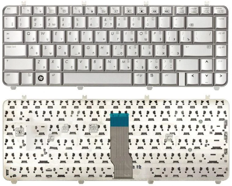 Клавиатура для ноутбука HP Pavilion DV5-1000 серебристая