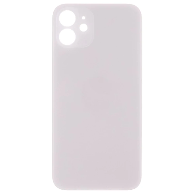 Задняя крышка для Apple iPhone 12 (белый) (с широким отверстием) (Premium)