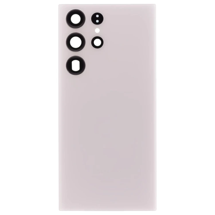 Задняя крышка для Samsung S918 Galaxy S23 Ultra (белый) (в сборе со стеклом камеры)
