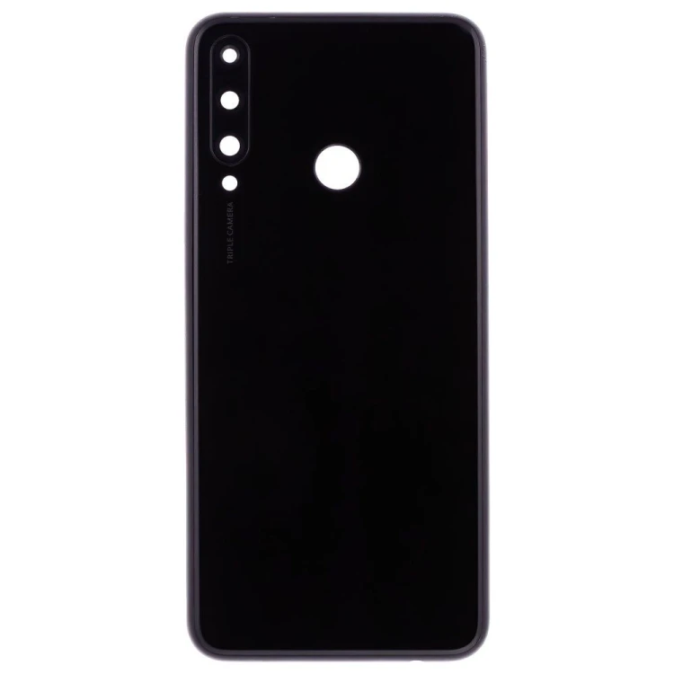 Задняя крышка для Huawei Y6p (MED-LX9N) (черный) (в сборе со стеклом камеры)