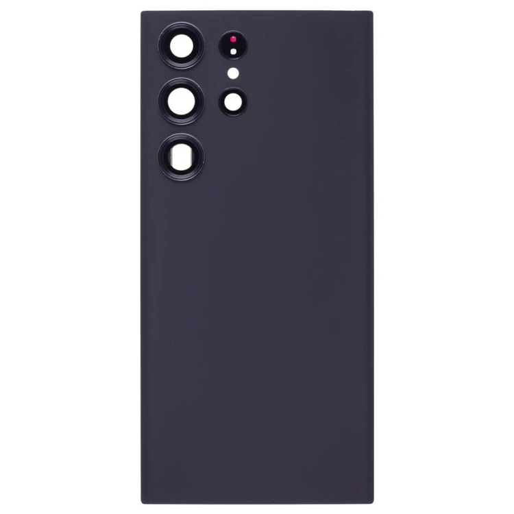 Задняя крышка для Samsung S918 Galaxy S23 Ultra (черный) (в сборе со стеклом камеры)