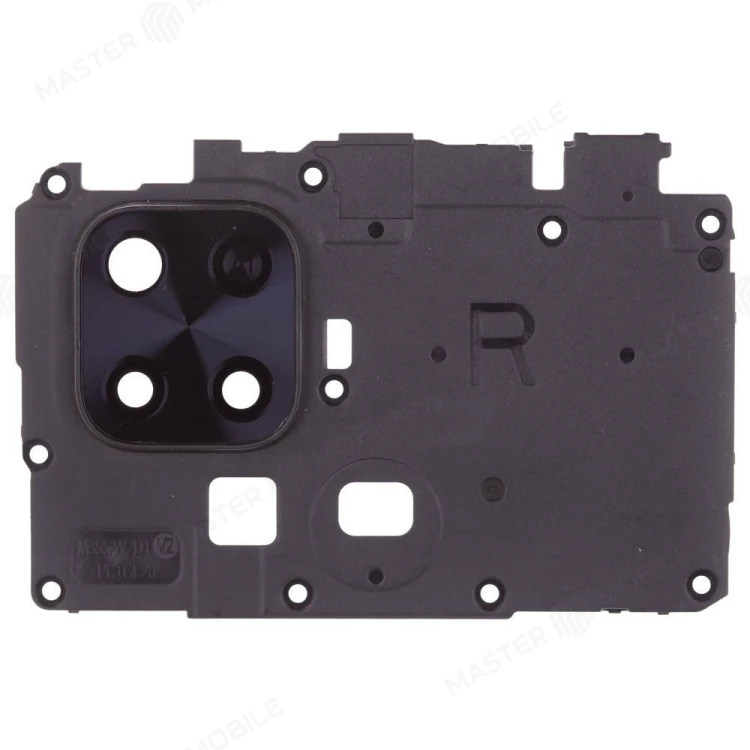 Стекло задней камеры для Xiaomi Redmi 10C (220333QNY) (черный) (в рамке)