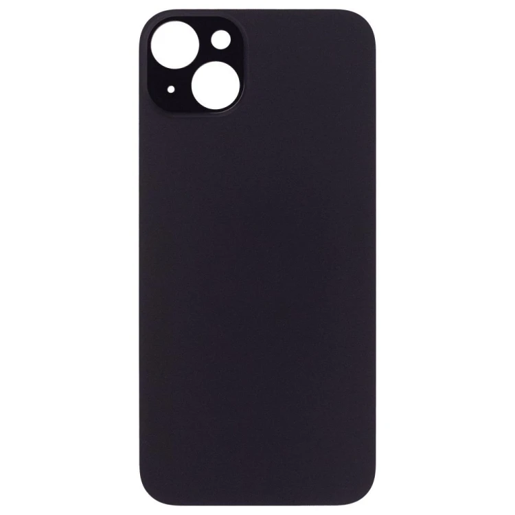 Задняя крышка для Apple iPhone 15 Plus (черный) (с широким отверстием) (Premium)
