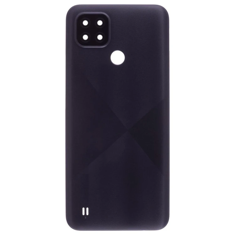Задняя крышка для Realme C21 (RMX3201) (черный) (в сборе со стеклом камеры)