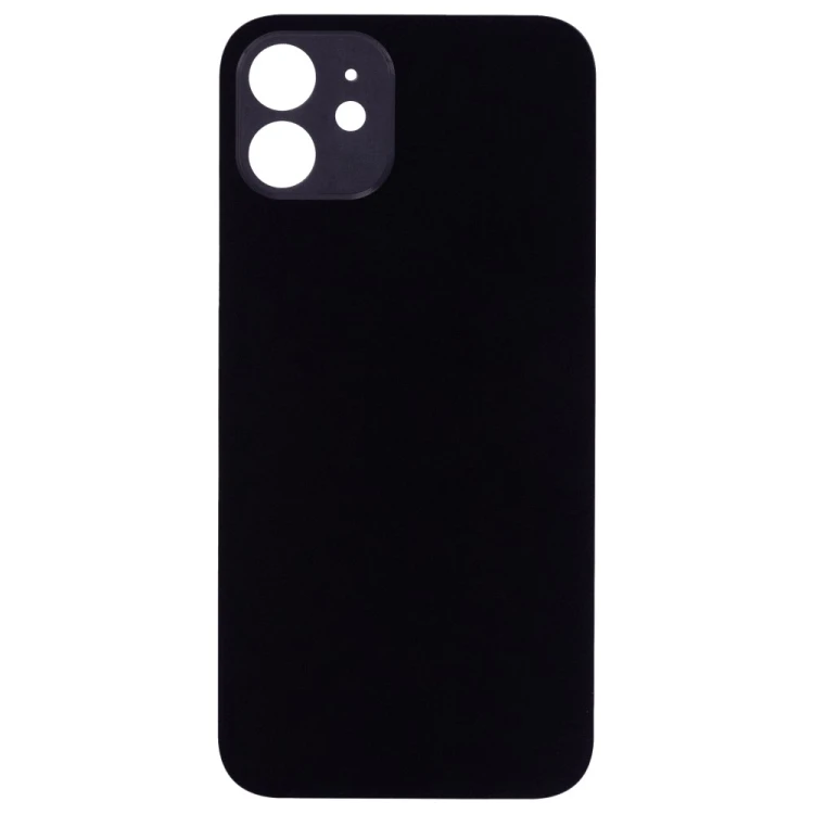Задняя крышка для Apple iPhone 12 (черный) (с широким отверстием) (Premium)