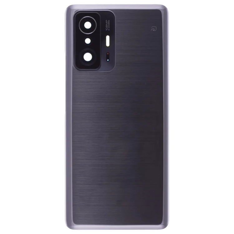 Задняя крышка для Xiaomi 11T (21081111RG) (черный) (в сборе со стеклом камеры) (ORIG100)