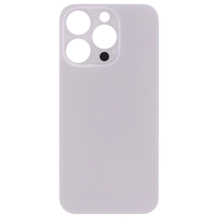 Задняя крышка для Apple iPhone 15 Pro (белый) (с широким отверстием) (Premium)