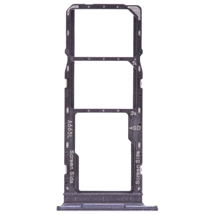 Держатель сим-карты для Itel A70 (A665L) (черный)