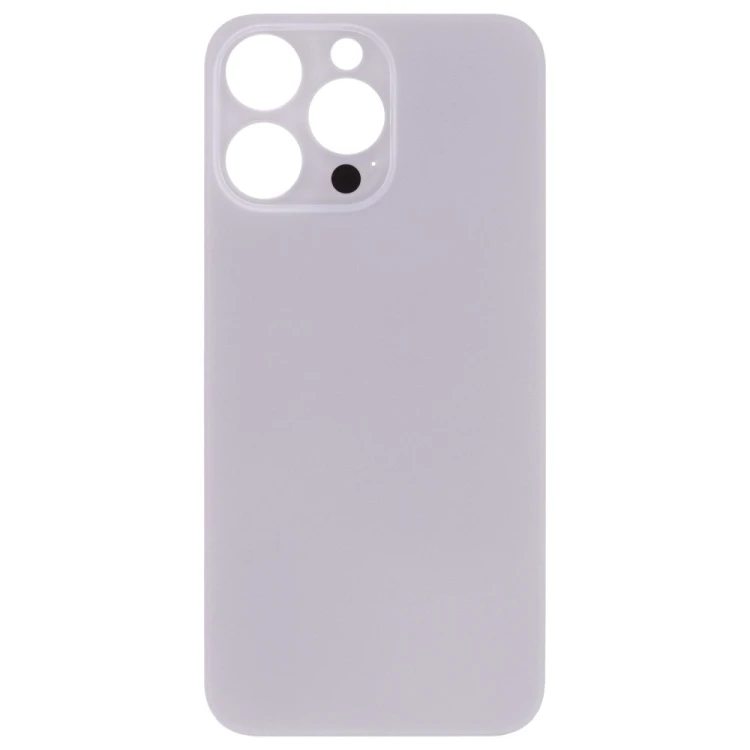 Задняя крышка для Apple iPhone 15 Pro Max (белый) (с широким отверстием) (Premium)