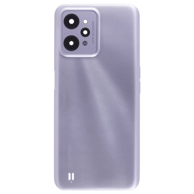 Задняя крышка для Realme C31 (RMX3501) (серебристый) (в сборе со стеклом камеры)