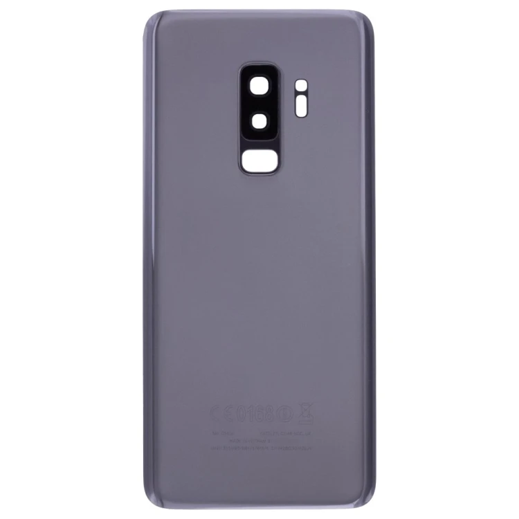 Задняя крышка для Samsung G965 Galaxy S9+ (серый) (в сборе со стеклом камеры)