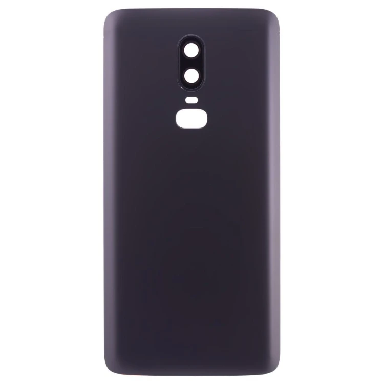 Задняя крышка для OnePlus 6 (черный) (в сборе со стеклом камеры)