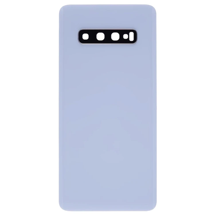 Задняя крышка для Samsung G975 Galaxy S10+ (белый) (в сборе со стеклом камеры)