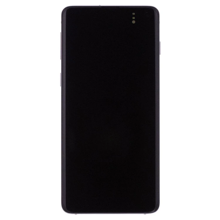 Дисплей для Samsung G973 Galaxy S10 + тачскрин (серебристый) (в рамке) (ORIG100) (возможен дефект ЛКП)