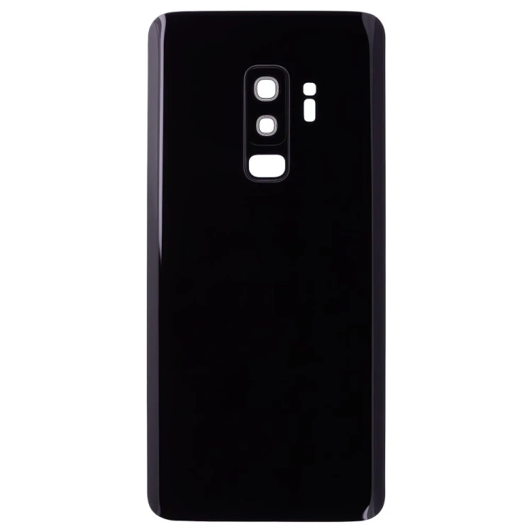 Задняя крышка для Samsung G965 Galaxy S9+ (черный) (в сборе со стеклом камеры)
