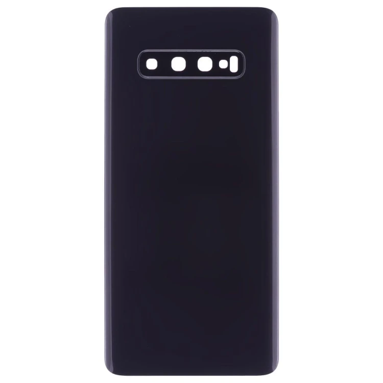 Задняя крышка для Samsung G975 Galaxy S10+ (черный) (в сборе со стеклом камеры)