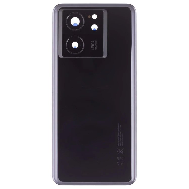 Задняя крышка для Xiaomi 13T Pro (23078PND5G) (черный) (в сборе со стеклом камеры) (ORIG100)