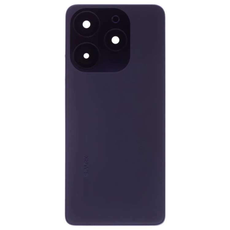 Задняя крышка для Tecno Spark 10 Pro (KI7) (черный) (в сборе со стеклом камеры)